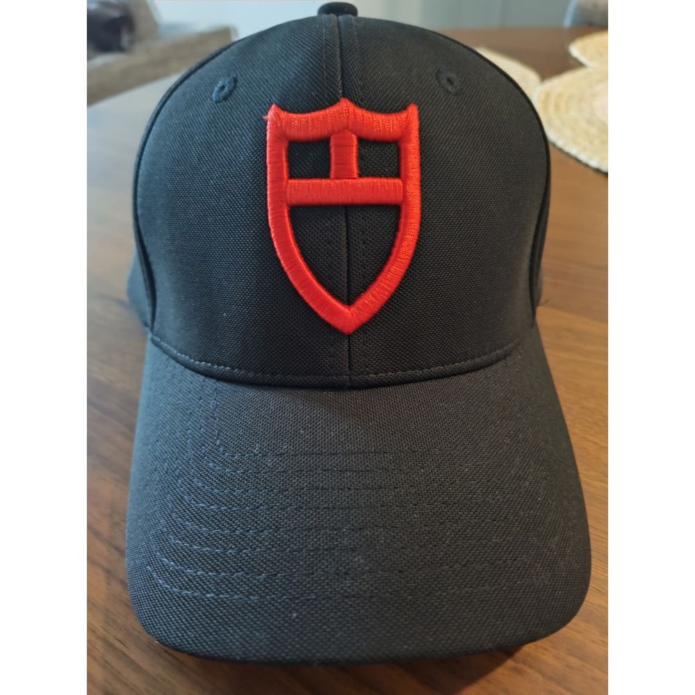 Tudor Watches Black Baseball Cap Red Shield Logo Adjustable Hat